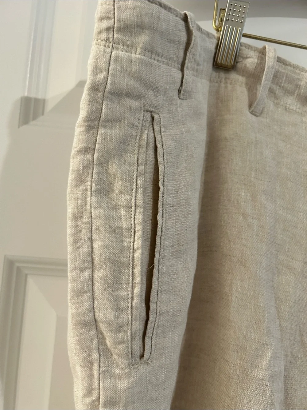Perry Ellis Men’s Linen Pants Oatmeal Tan Size 40